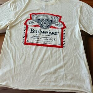Budweiser VTG Logo T-Shirt Women M Western Cowgirl Retro Outdoors Fishing Casual